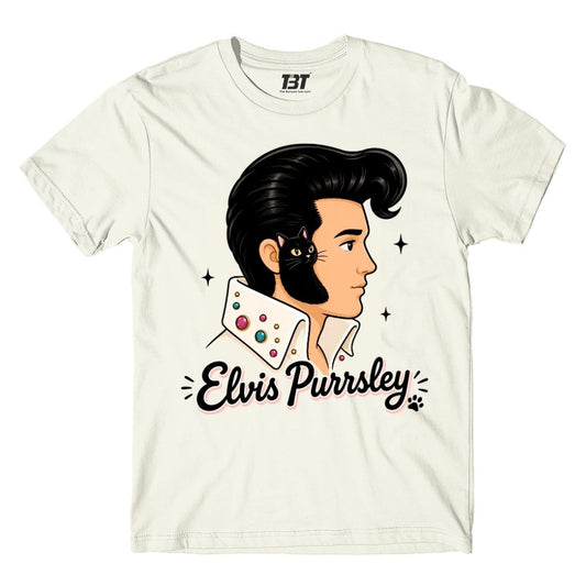 elvis presley purrsley t-shirt music band buy online india the banyan tee tbt men women girls boys unisex off white 