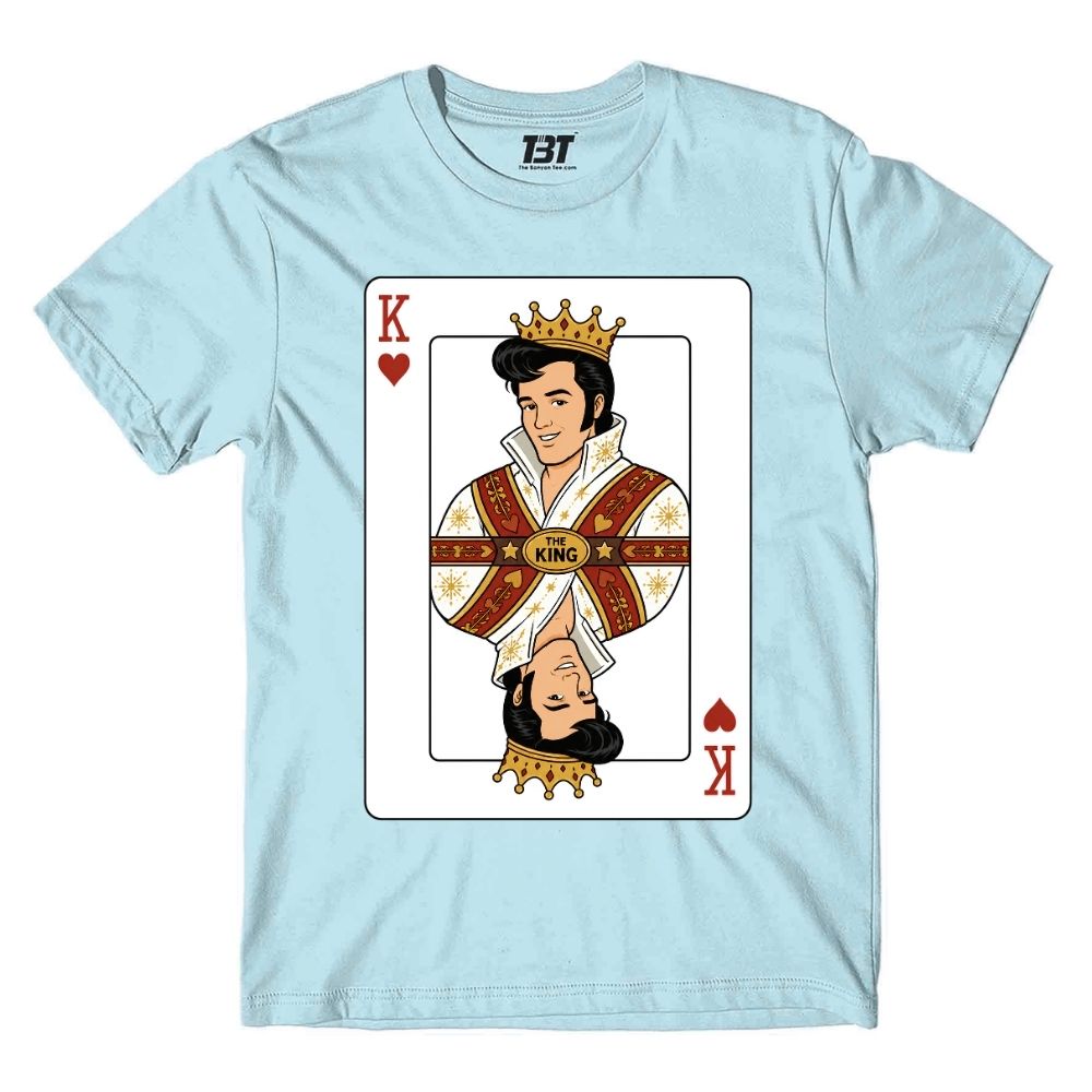 elvis presley the king of rock and roll t-shirt music band buy online india the banyan tee tbt men women girls boys unisex baby blue 