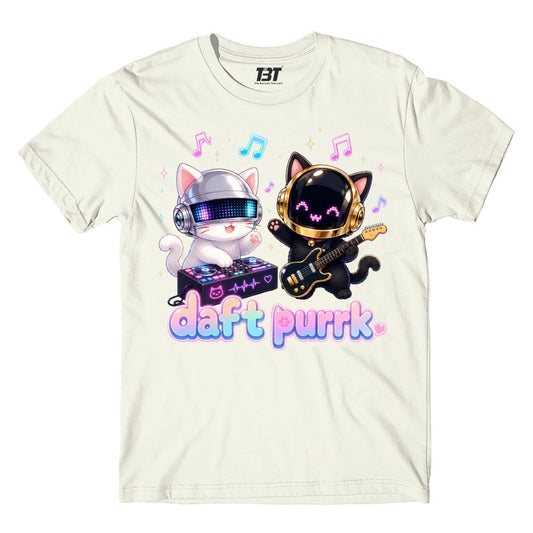 daft punk daft purrk t-shirt music band buy online india the banyan tee tbt men women girls boys unisex off white 