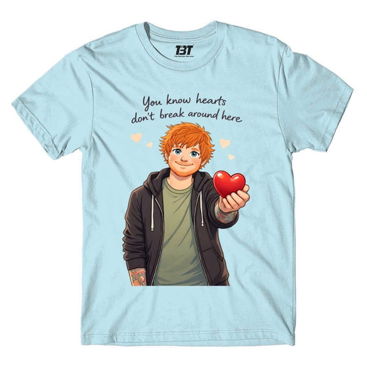 ed sheeran hearts don't break around here t-shirt music band buy online india the banyan tee tbt men women girls boys unisex baby blue 
