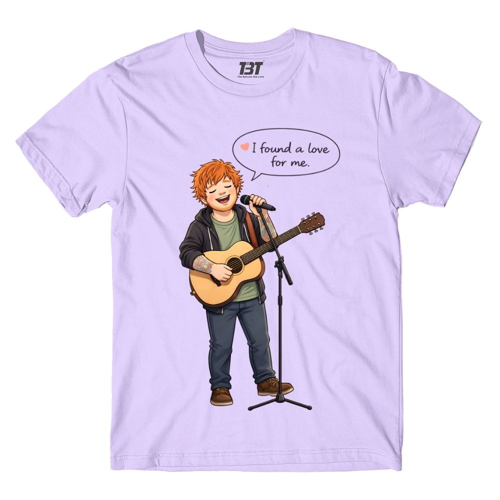 ed sheeran i found a love t-shirt music band buy online india the banyan tee tbt men women girls boys unisex lavender 