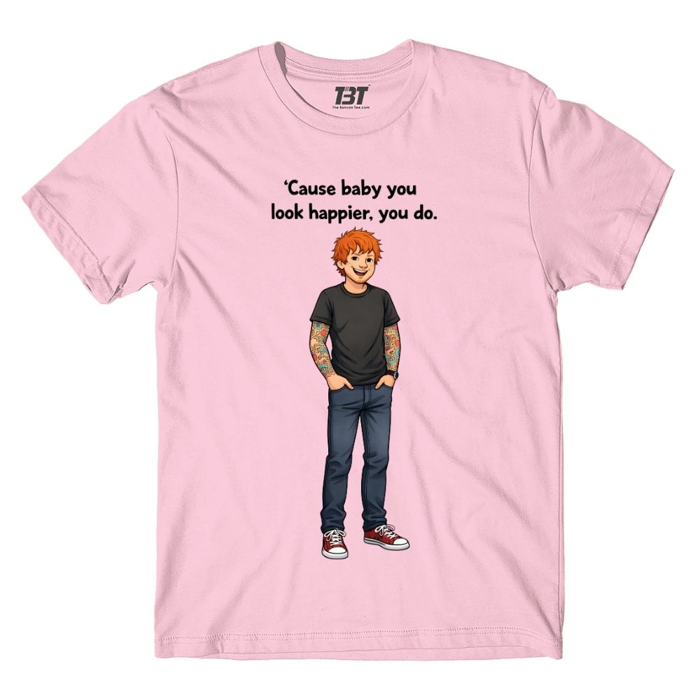 ed sheeran happier t-shirt music band buy online india the banyan tee tbt men women girls boys unisex baby pink 