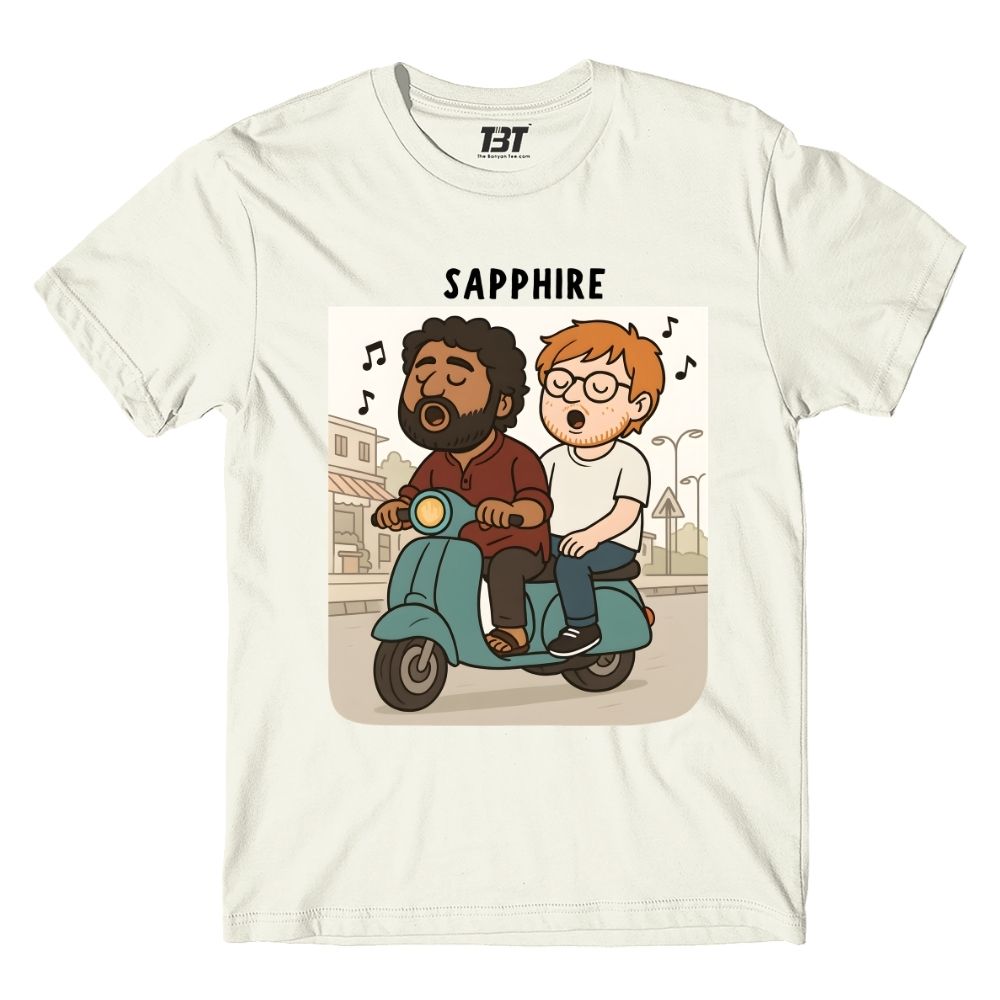 ed sheeran sapphire t-shirt music band buy online india the banyan tee tbt men women girls boys unisex off white 