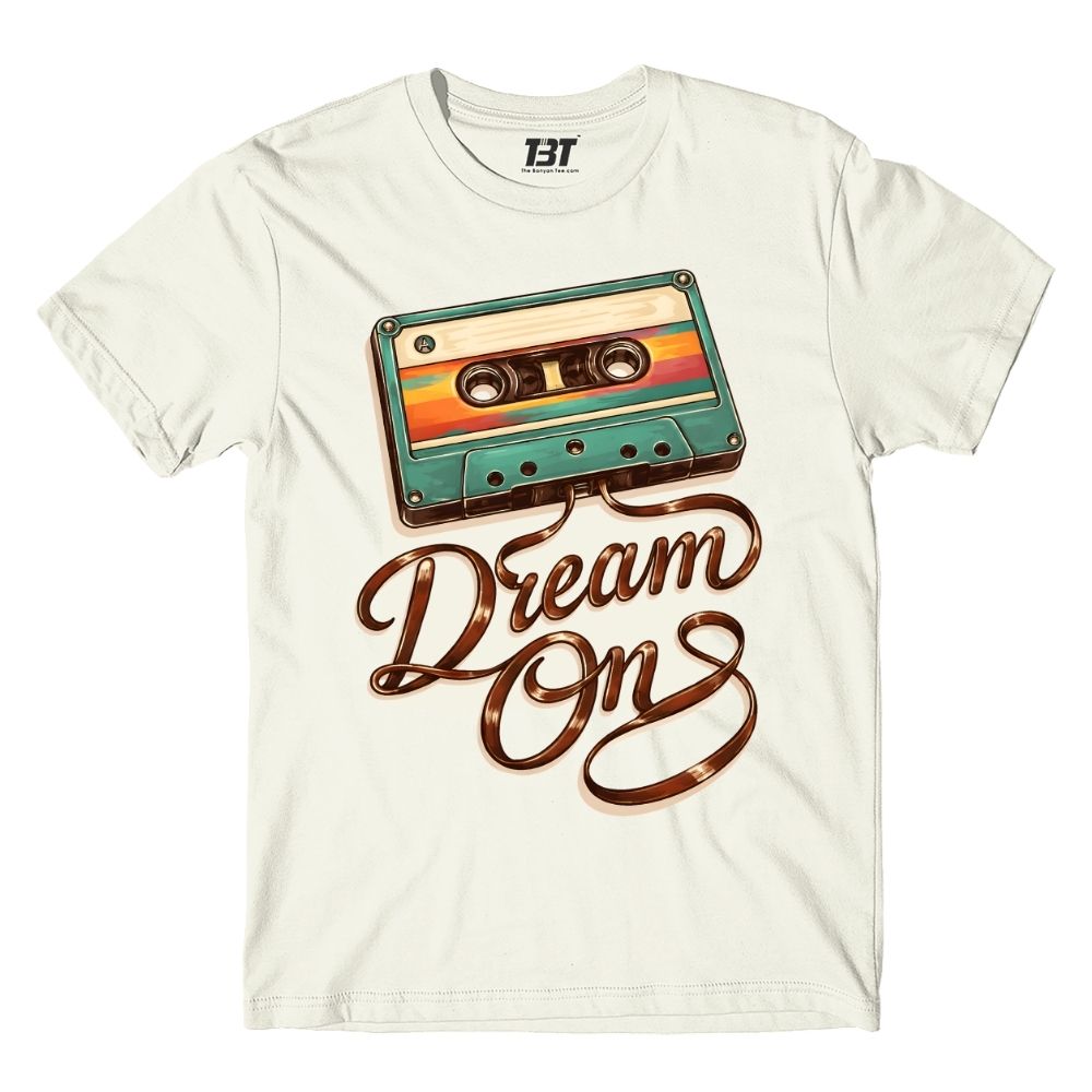 aerosmith dream on t-shirt music band buy online india the banyan tee tbt men women girls boys unisex off white 