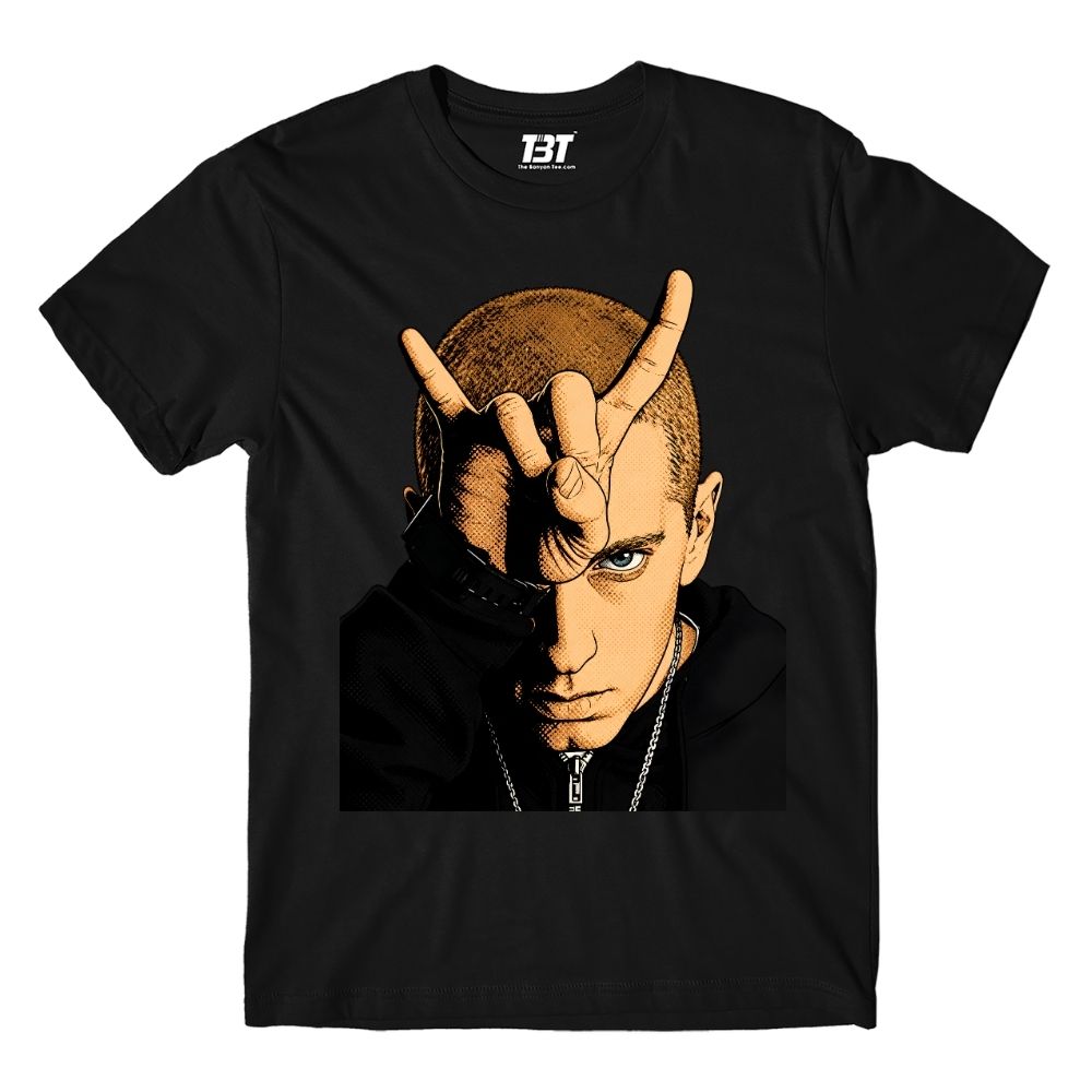 eminem bull horn t-shirt music band buy online india the banyan tee tbt men women girls boys unisex black 