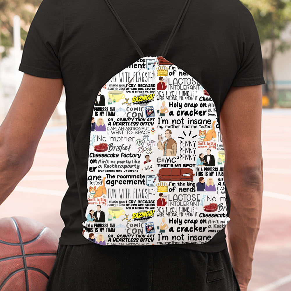 the big bang theory drawstring bag college school gym tv shows & movies buy online india the banyan tee tbt men women girls boys unisex