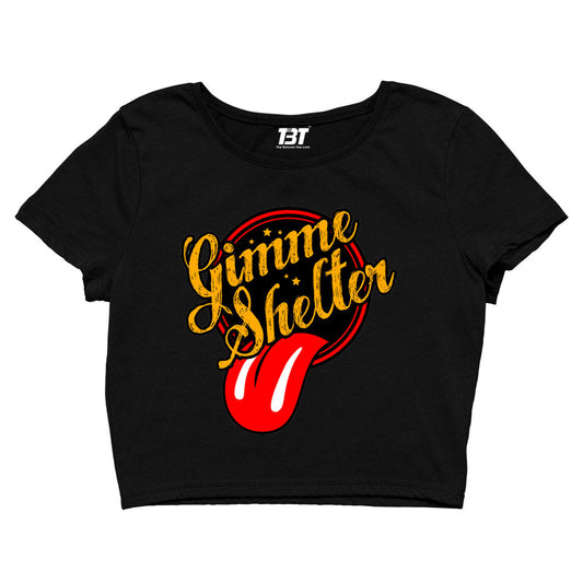 the rolling stones gimme shelter crop top music band buy online india the banyan tee tbt men women girls boys unisex black