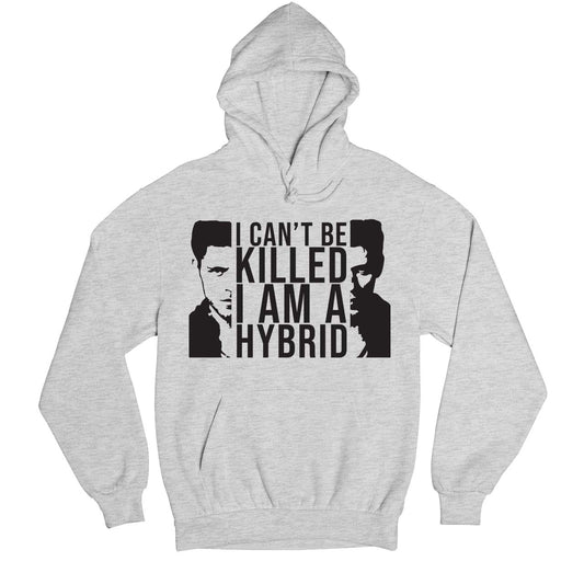 the vampire diaries i am a hybrid hoodie hooded sweatshirt winterwear tv & movies buy online india the banyan tee tbt men women girls boys unisex gray tvd stefan elena damon caroline katherine tyler bonnie