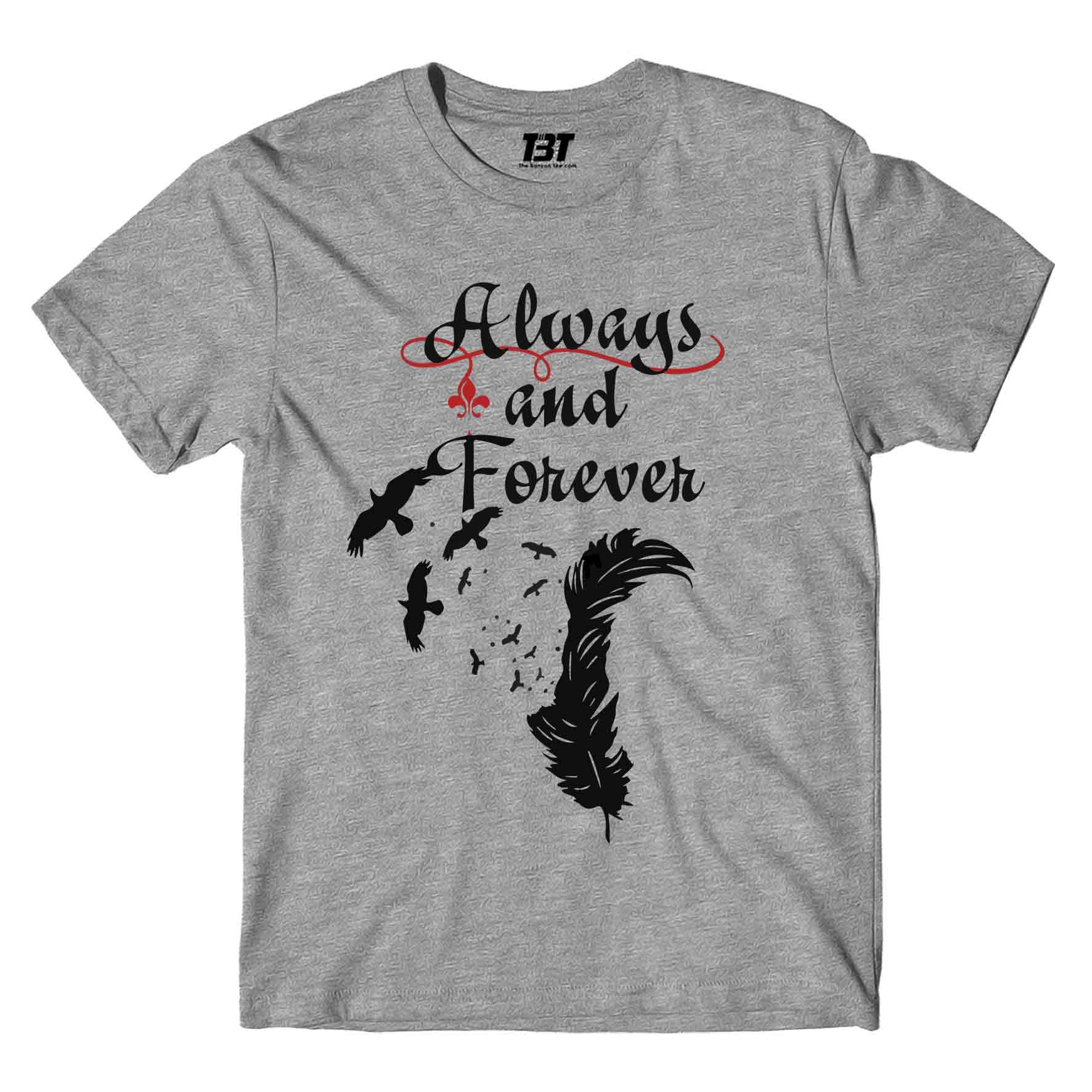 the vampire diaries always and forever t-shirt tv & movies buy online india the banyan tee tbt men women girls boys unisex gray tvd stefan elena damon caroline katherine tyler bonnie