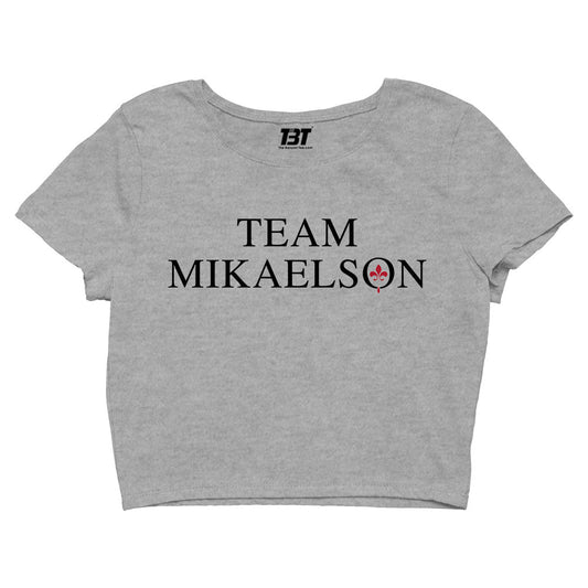 the vampire diaries team mikaelson crop top tv & movies buy online india the banyan tee tbt men women girls boys unisex gray tvd stefan elena damon caroline katherine tyler bonnie