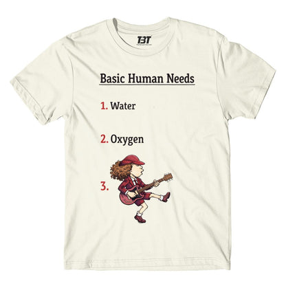ac/dc basic human needs t-shirt music band buy online india the banyan tee tbt men women girls boys unisex off white