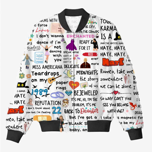 Taylor Swift Bomber Jacket All Over Printed Winterwear