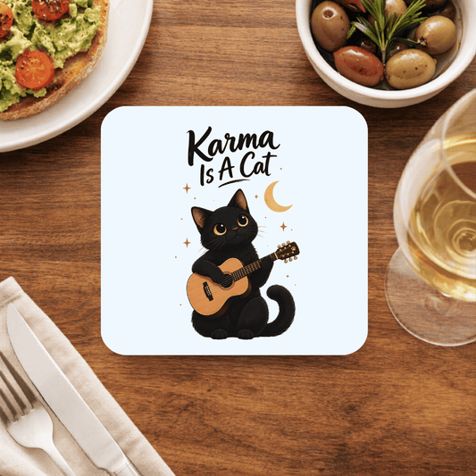 taylor swift karma cat coasters wooden table cups indian music band buy online india the banyan tee tbt men women girls boys unisex  