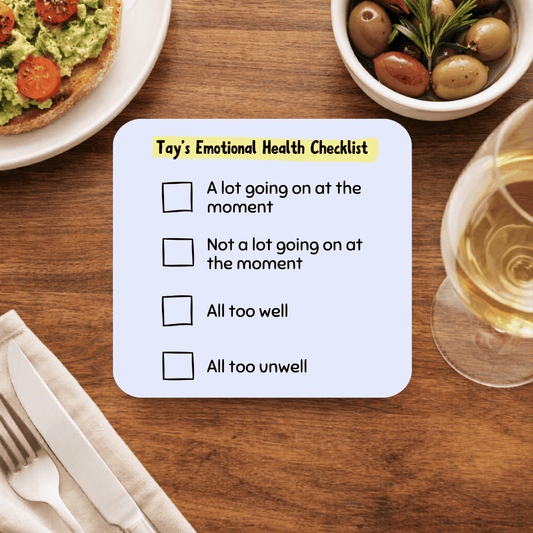 taylor swift tay's emotional health checklist coasters wooden table cups indian music band buy online india the banyan tee tbt men women girls boys unisex