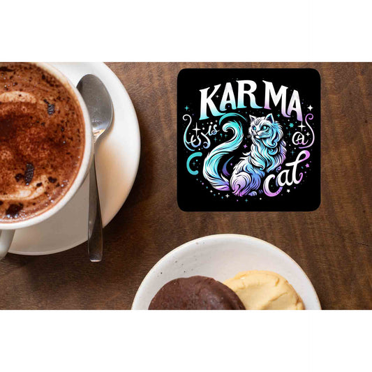 taylor swift karma cat coasters wooden table cups indian music band buy online india the banyan tee tbt men women girls boys unisex  