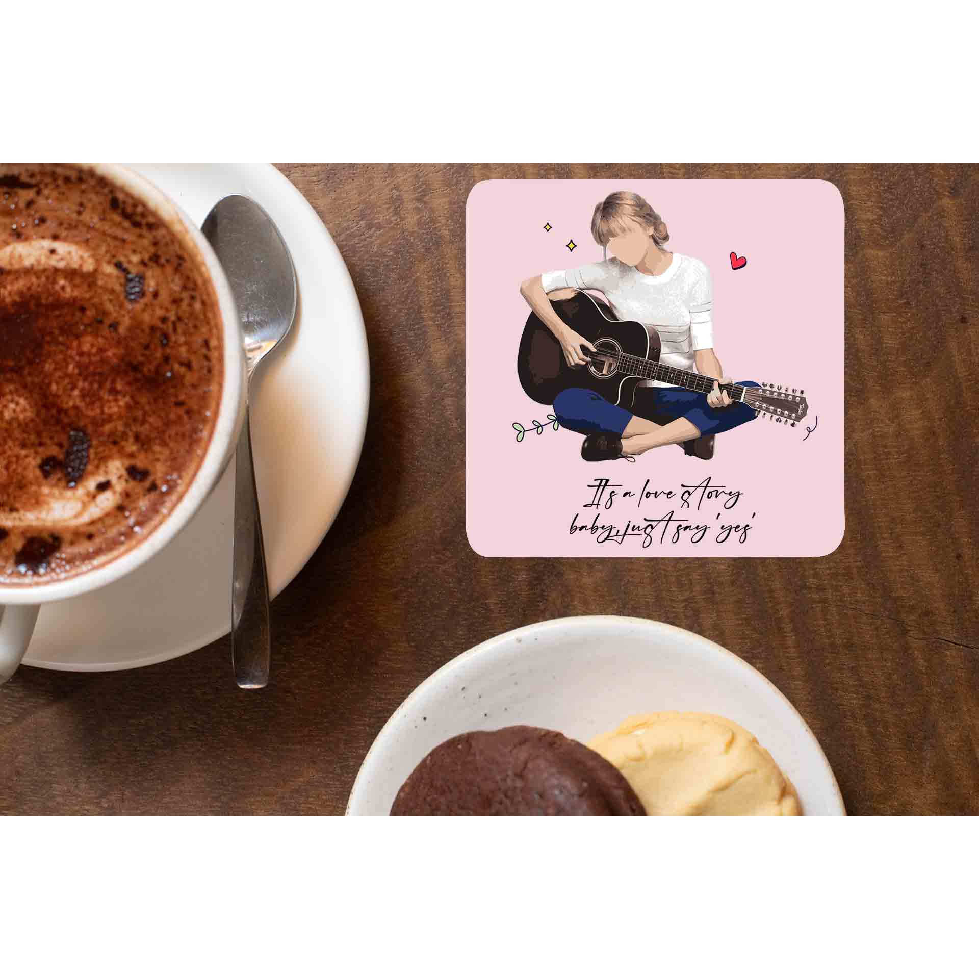 taylor swift love story coasters wooden table cups indian music band buy online india the banyan tee tbt men women girls boys unisex