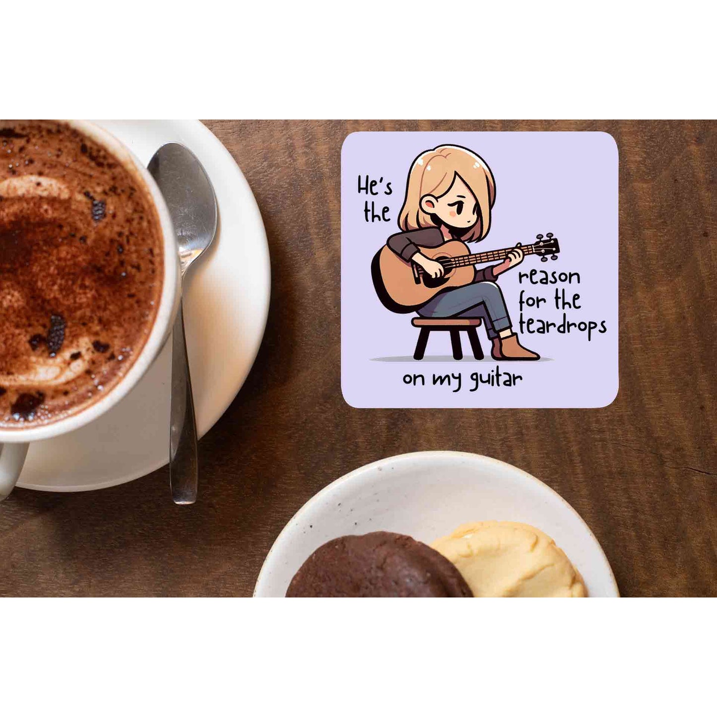 taylor swift tear drops on my guitar coasters wooden table cups indian music band buy online india the banyan tee tbt men women girls boys unisex