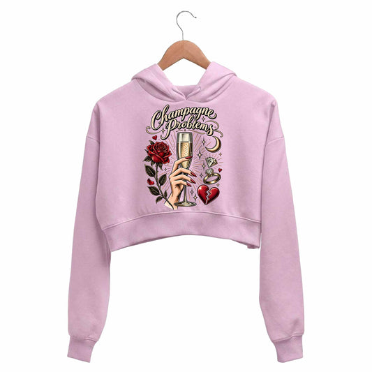 taylor swift champagne problems crop hoodie hooded sweatshirt upper winterwear music band buy online india the banyan tee tbt men women girls boys unisex baby pink 
