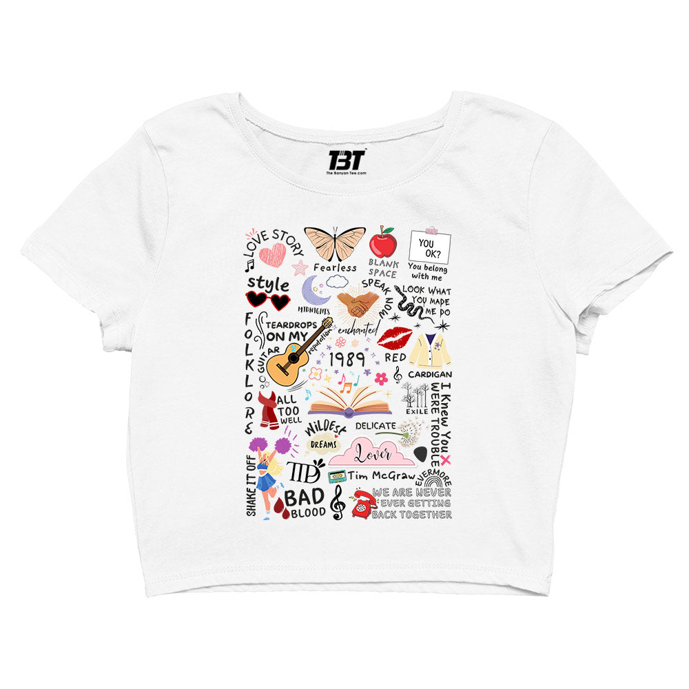 taylor swift tay's doodle crop top music band buy online india the banyan tee tbt men women girls boys unisex s