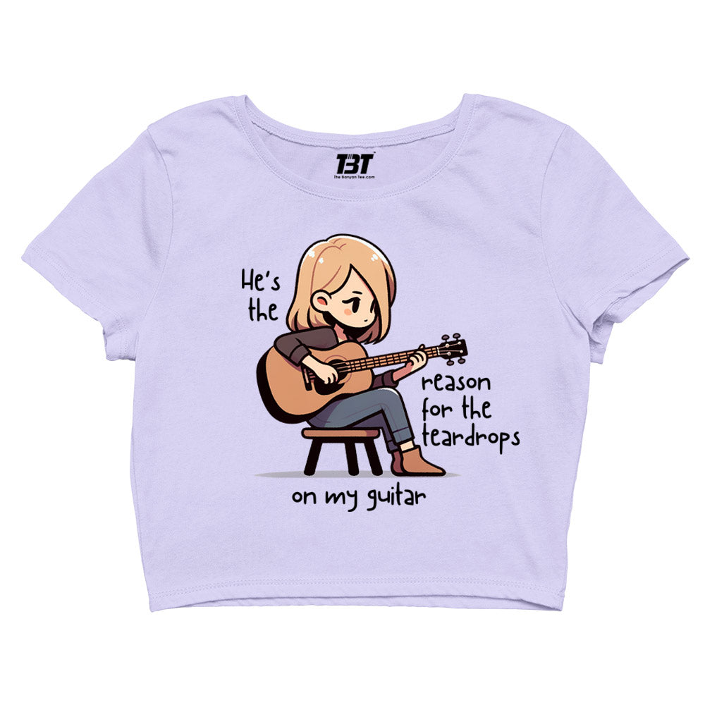 taylor swift teardrops on my guitar crop top music band buy online india the banyan tee tbt men women girls boys unisex xs