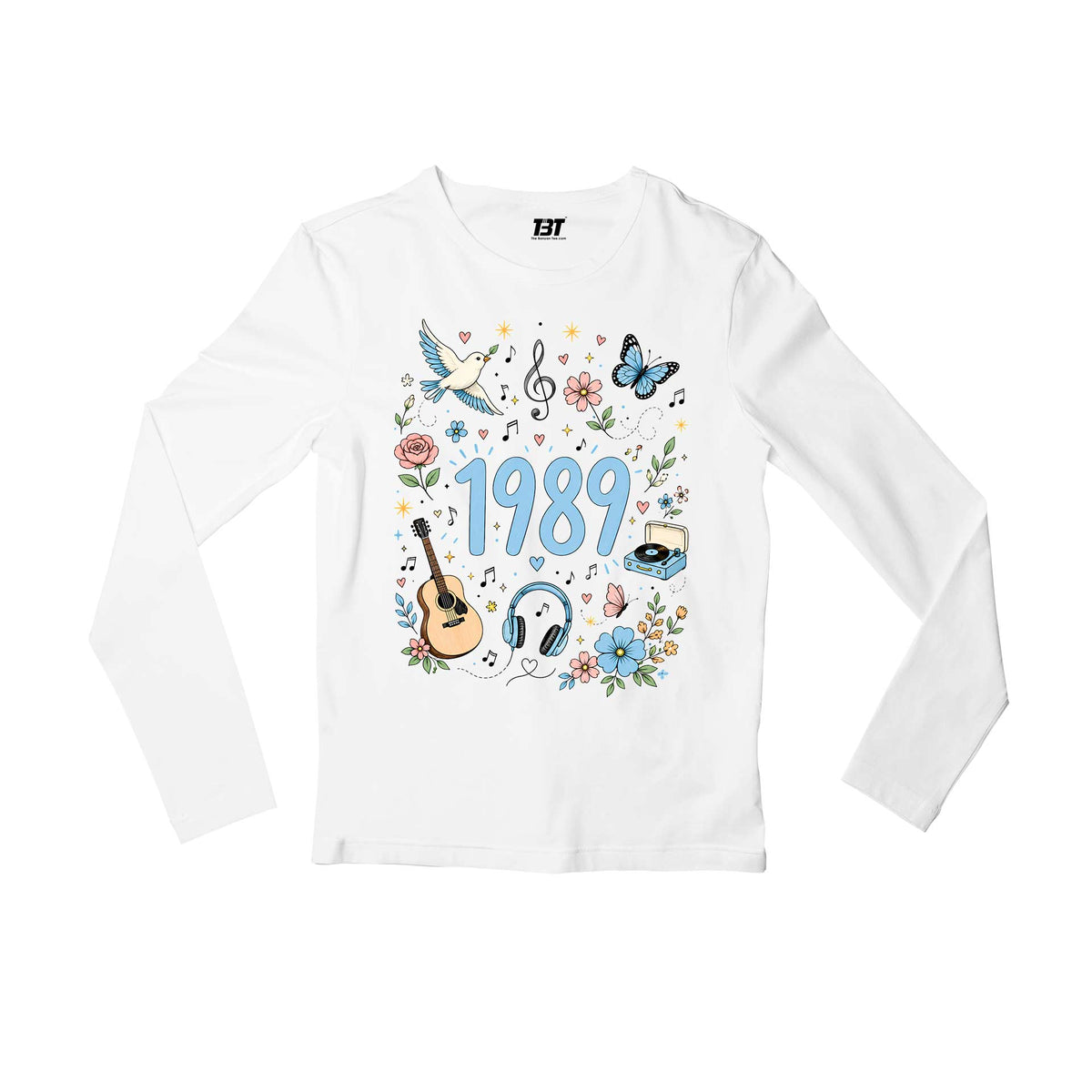 taylor swift 1989 full sleeves long sleeves music band buy online india the banyan tee tbt men women girls boys unisex white 