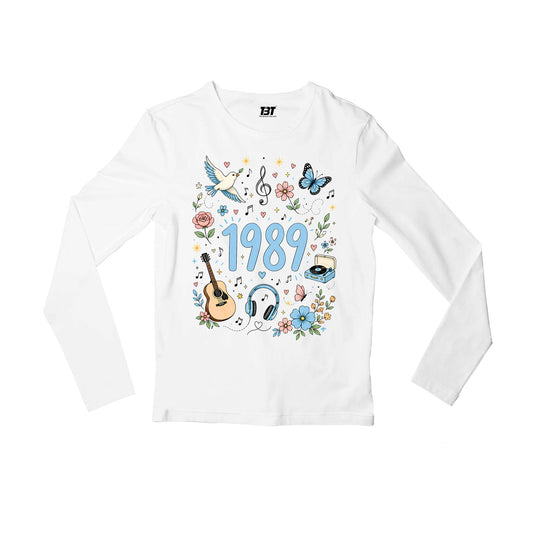 taylor swift 1989 full sleeves long sleeves music band buy online india the banyan tee tbt men women girls boys unisex white 