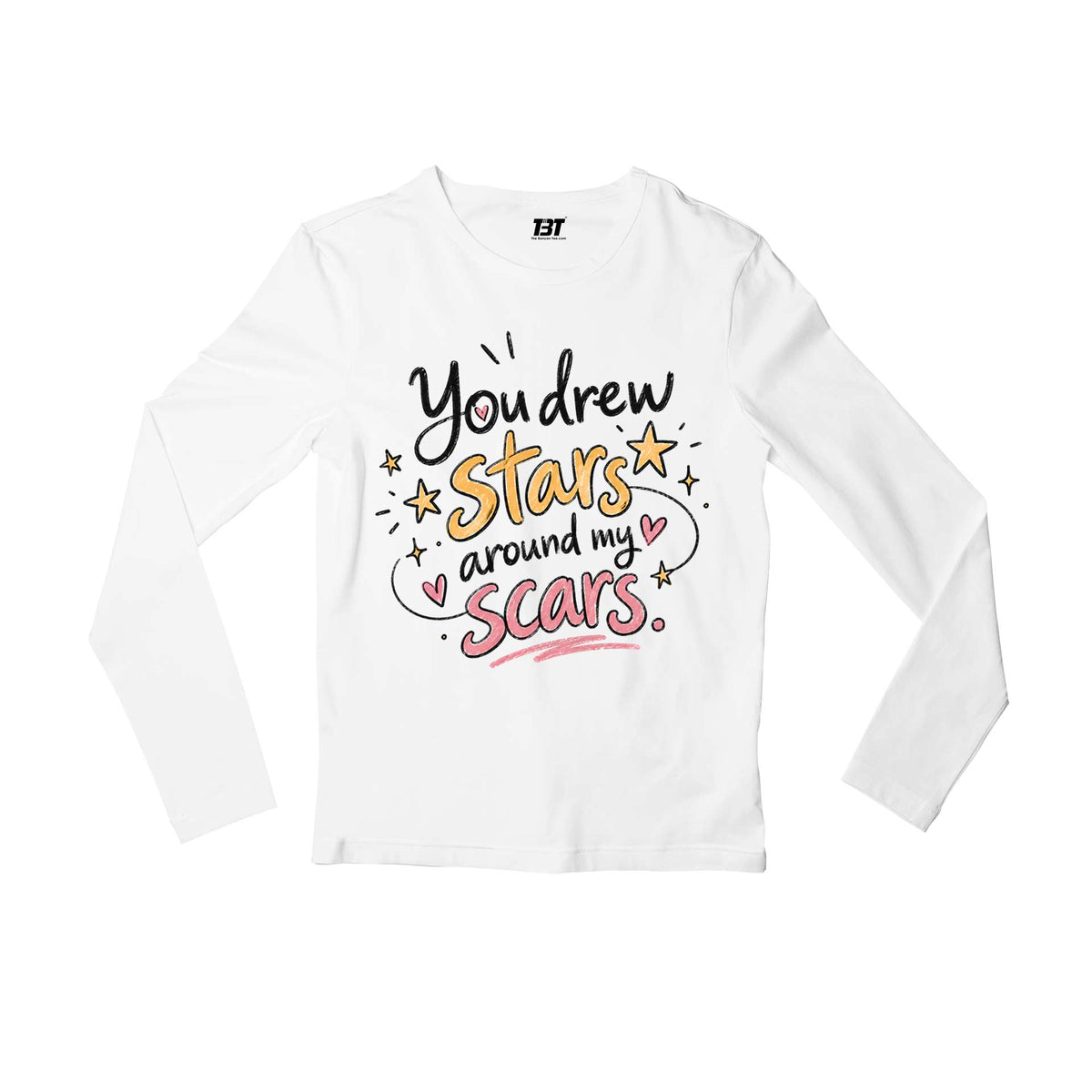 taylor swift you drew stars full sleeves long sleeves music band buy online india the banyan tee tbt men women girls boys unisex white 