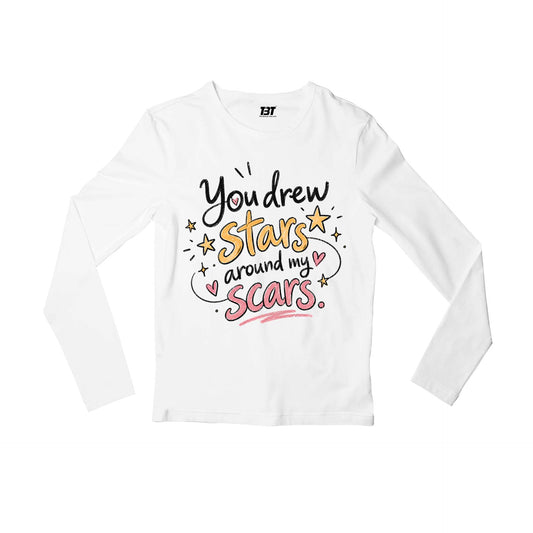 taylor swift you drew stars full sleeves long sleeves music band buy online india the banyan tee tbt men women girls boys unisex white 