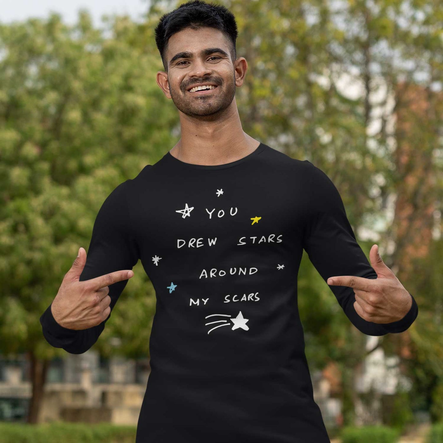 taylor swift cardigan full sleeves long sleeves music band buy online india the banyan tee tbt men women girls boys unisex black you drew stars around my scars