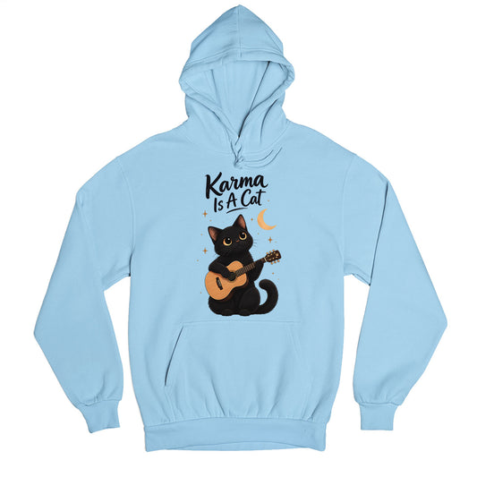 taylor swift karma cat hoodie hooded sweatshirt winterwear music band buy online india the banyan tee tbt men women girls boys unisex baby blue 