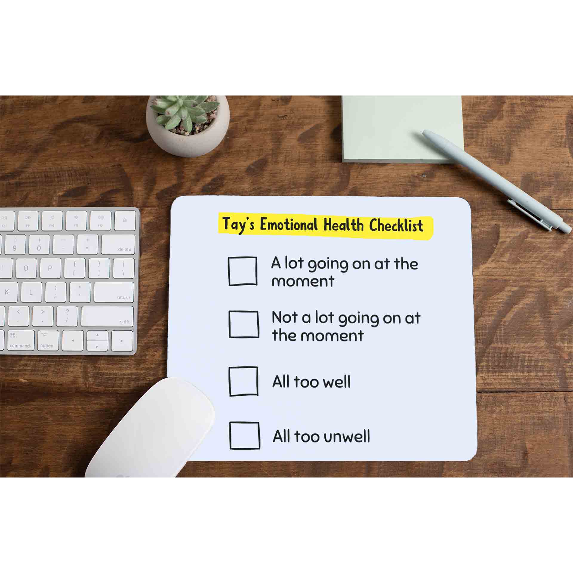 taylor swift tay's emotional health checklist mousepad logitech large anime music band buy online india the banyan tee tbt men women girls boys unisex  