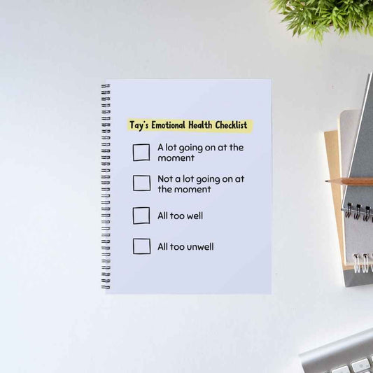 taylor swift tay's emotional health checklist notebook notepad diary buy online india the banyan tee tbt unruled