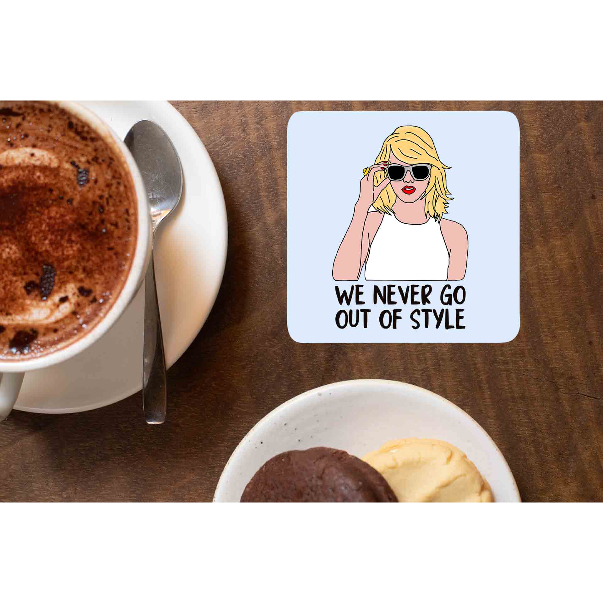 taylor swift style coasters wooden table cups indian music band buy online india the banyan tee tbt men women girls boys unisex  