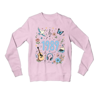 taylor swift 1989 sweatshirt upper winterwear music band buy online india the banyan tee tbt men women girls boys unisex baby pink 