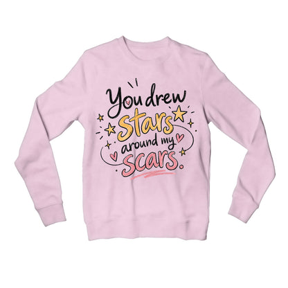 taylor swift you drew stars sweatshirt upper winterwear music band buy online india the banyan tee tbt men women girls boys unisex baby pink 