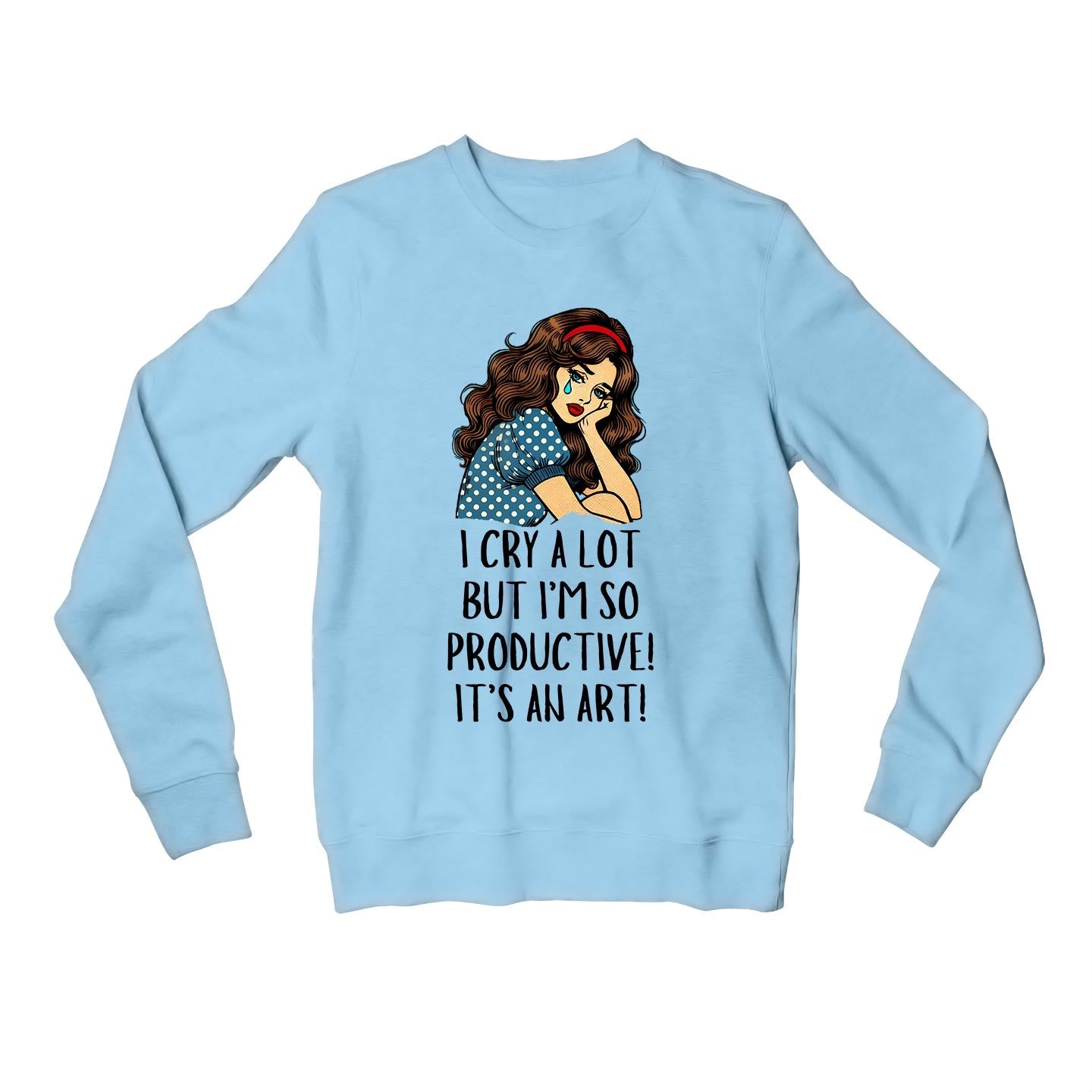 taylor swift i cry a lot but sweatshirt upper winterwear music band buy online india the banyan tee tbt men women girls boys unisex baby blue