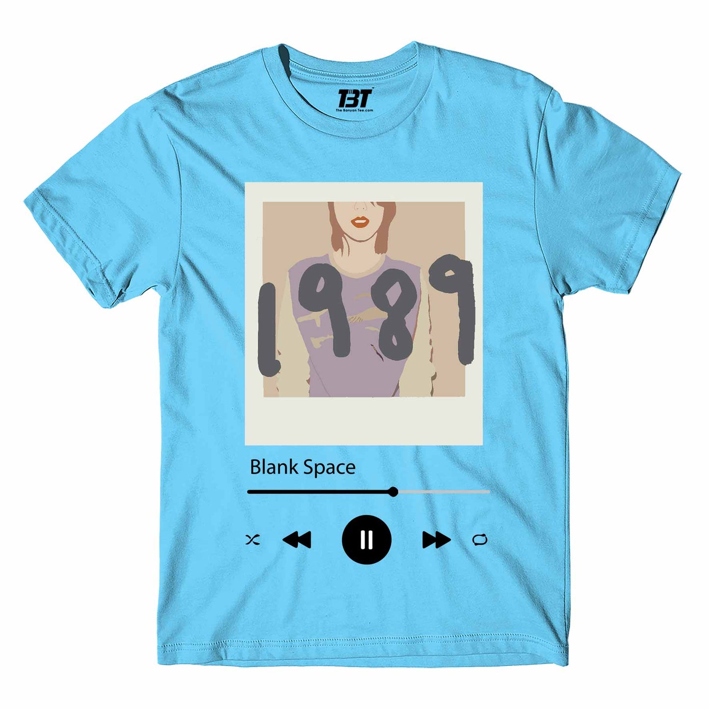 taylor swift blank space t-shirt music band buy online india the banyan tee tbt men women girls boys unisex Sky Blue