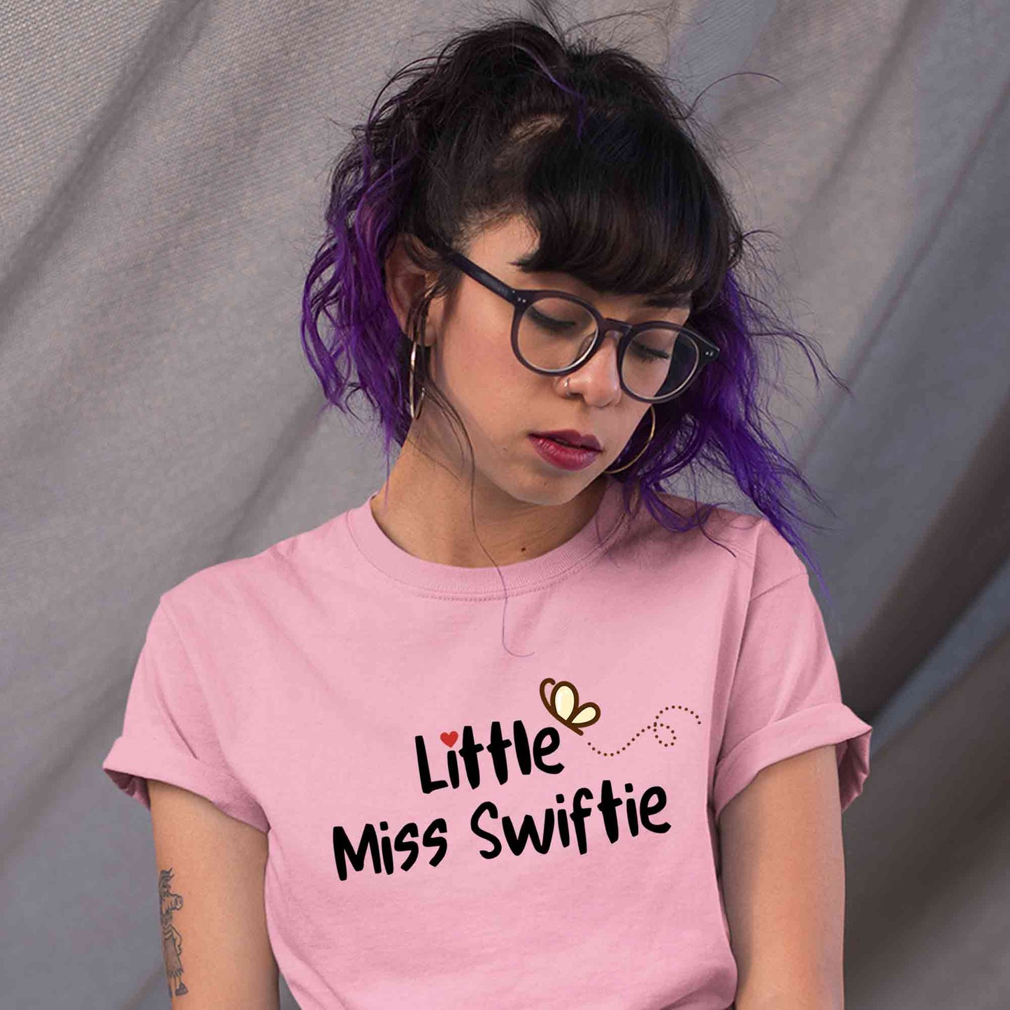 taylor swift little miss swiftie t-shirt music band buy online india the banyan tee tbt men women girls boys unisex baby pink