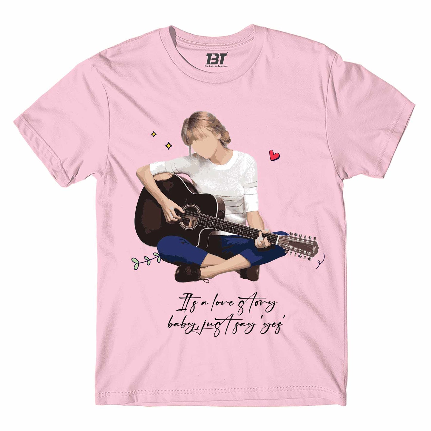 taylor swift love story t-shirt music band buy online india the banyan tee tbt men women girls boys unisex Sky Blue