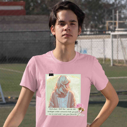 taylor swift old cardigan t-shirt music band buy online india the banyan tee tbt men women girls boys unisex baby pink