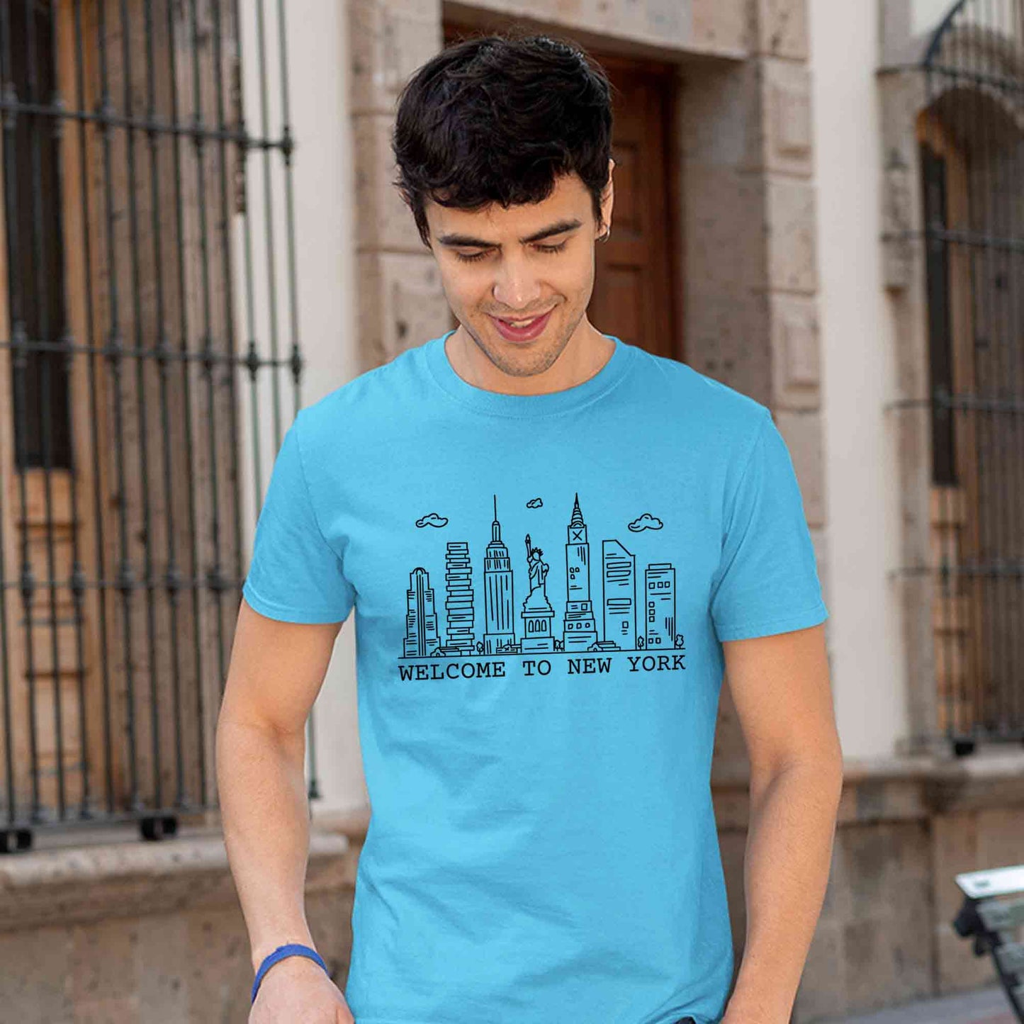 taylor swift welcome to new york t-shirt music band buy online india the banyan tee tbt men women girls boys unisex sky blue