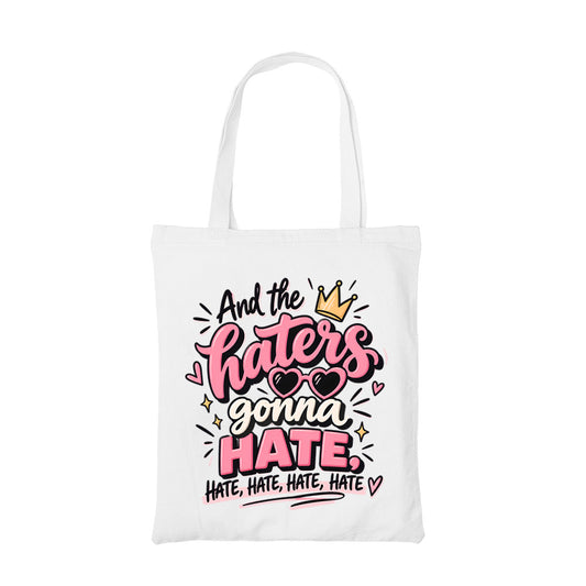 taylor swift haters gonna hate tote bag cotton printed music band buy online india the banyan tee tbt men women girls boys unisex  
