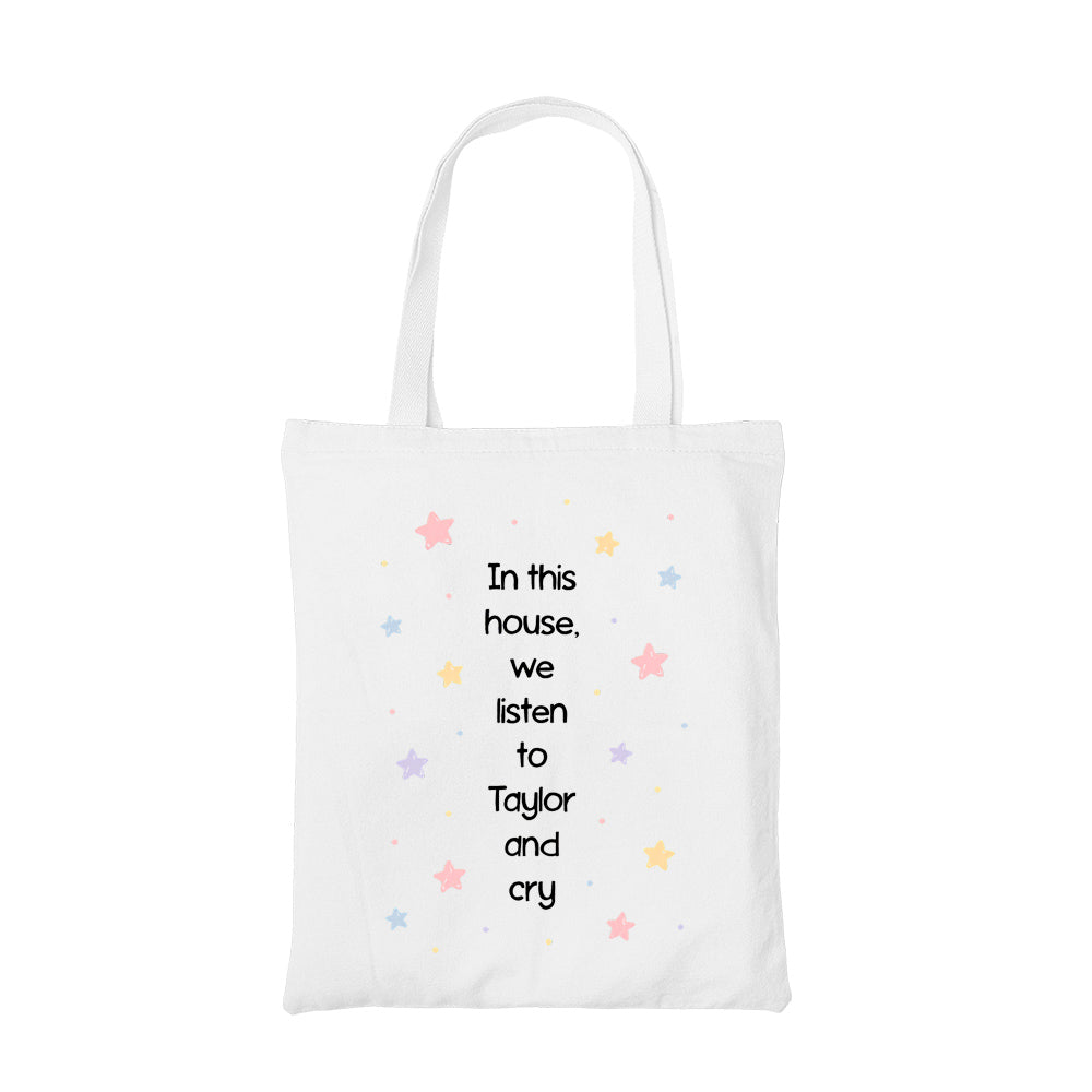 taylor swift in this house tote bag cotton printed music band buy online india the banyan tee tbt men women girls boys unisex  