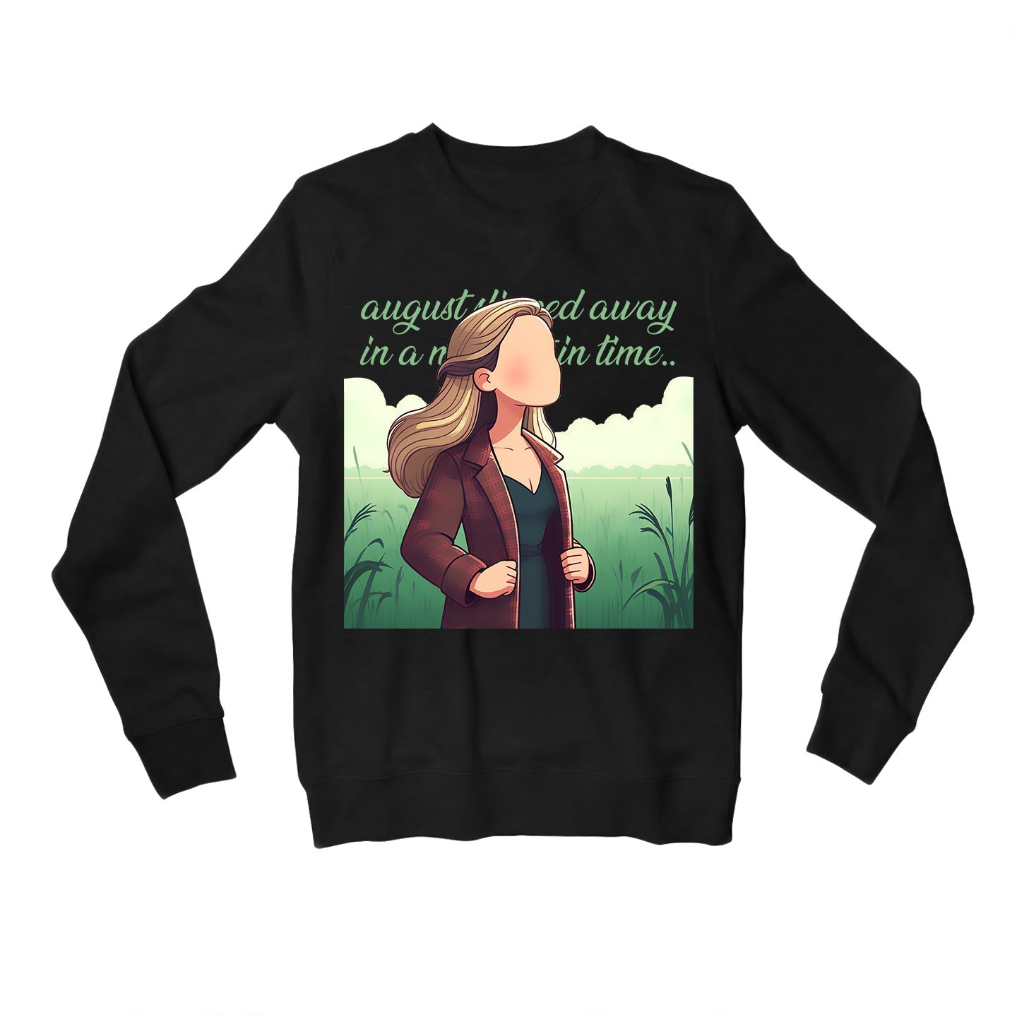 taylor swift august sweatshirt upper winterwear music band buy online india the banyan tee tbt men women girls boys unisex black 