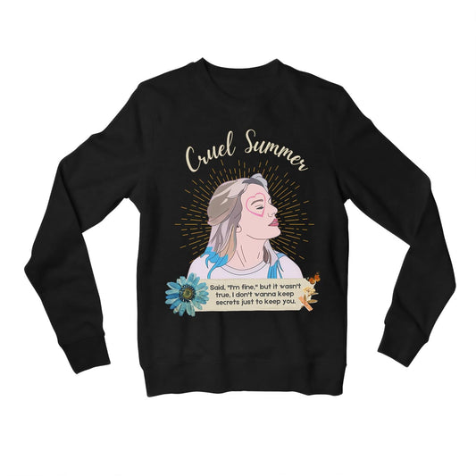 taylor swift cruel summer sweatshirt upper winterwear music band buy online india the banyan tee tbt men women girls boys unisex black 