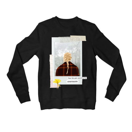 taylor swift evermore sweatshirt upper winterwear music band buy online india the banyan tee tbt men women girls boys unisex black 