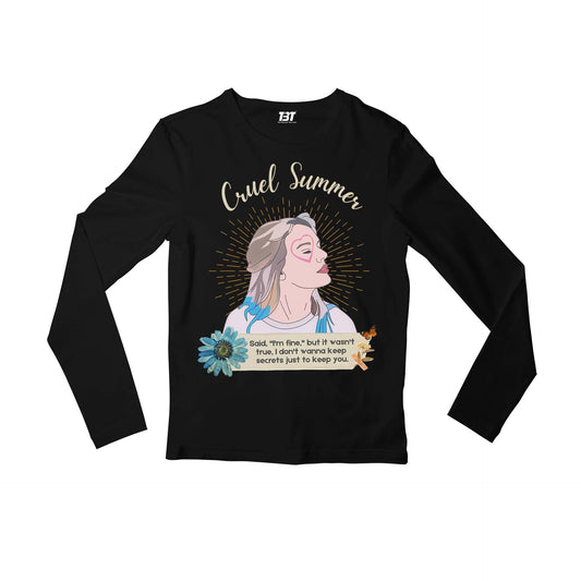 taylor swift cruel summer full sleeves long sleeves music band buy online india the banyan tee tbt men women girls boys unisex black 