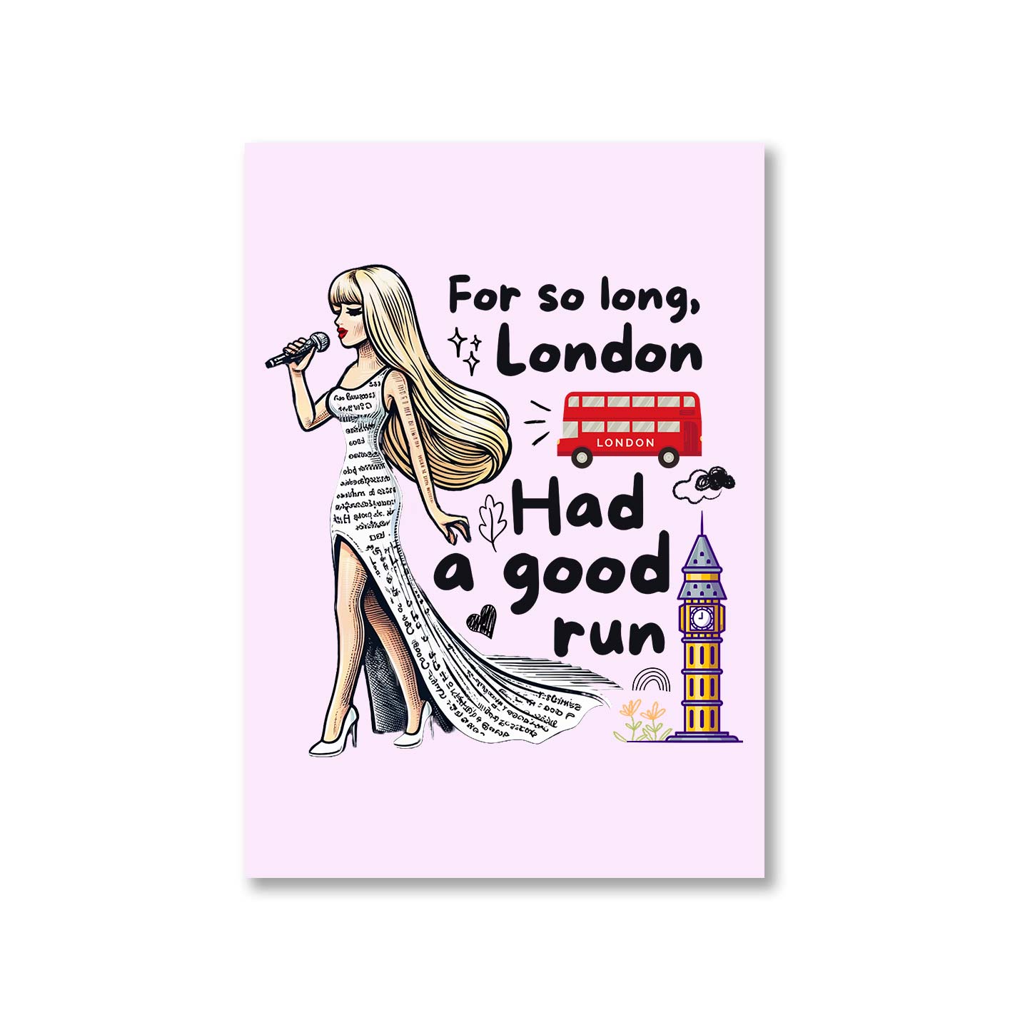 taylor swift so long london poster wall art buy online india the banyan tee tbt a4 