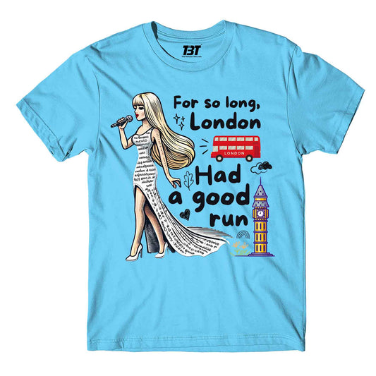 taylor swift so long london t-shirt music band buy online india the banyan tee tbt men women girls boys unisex sky blue