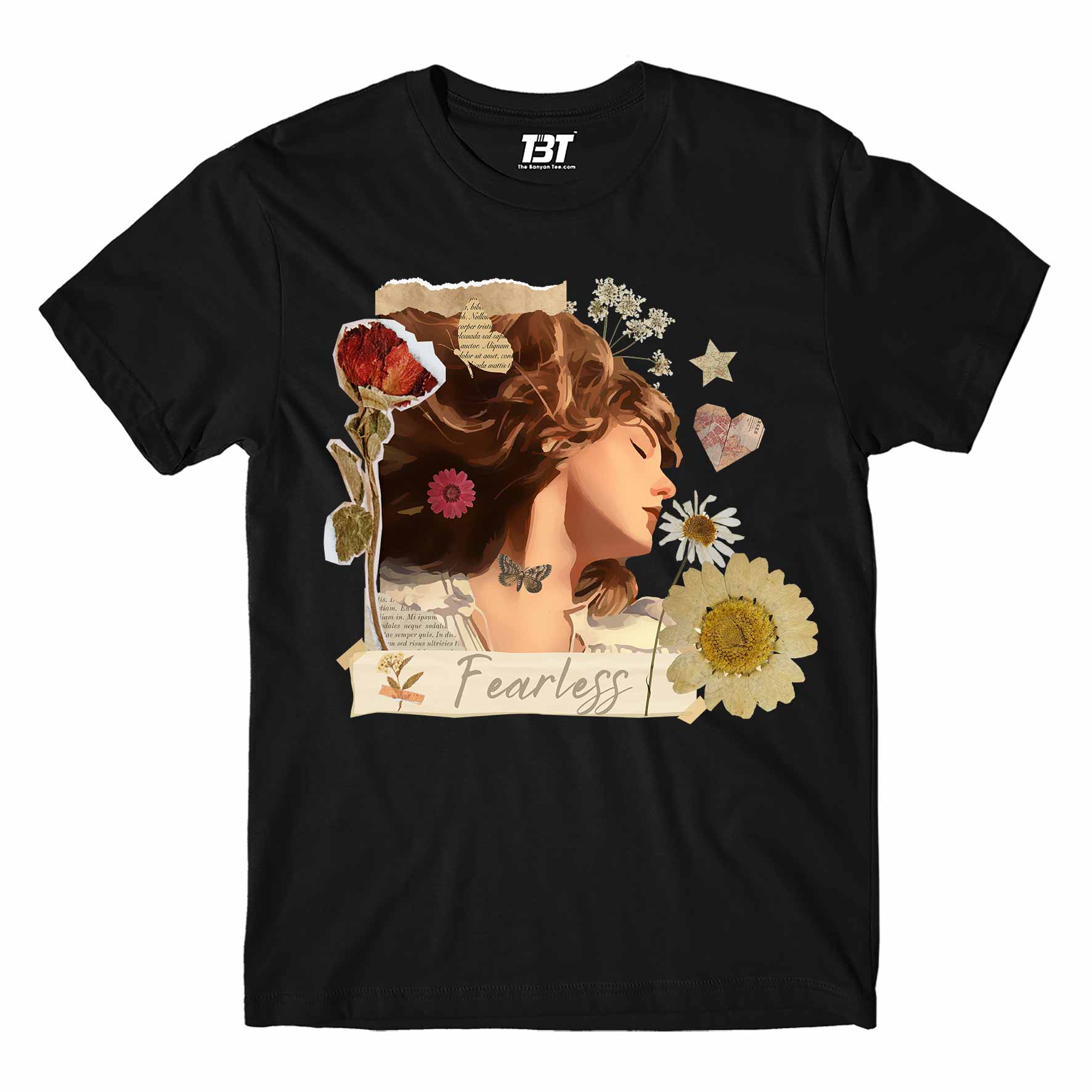 taylor swift fearless t-shirt music band buy online india the banyan tee tbt men women girls boys unisex black